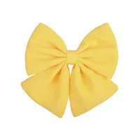Wholesale Jewelry Solid Color Satin Fabric Chiffon Bow Hairpin Set Nihaowholesale sku image 3