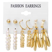 Vintage Style Geometric Alloy Earrings sku image 1