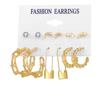 Vintage Style Geometric Alloy Earrings sku image 8