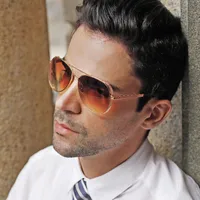 Nihaowholesale Wholesale Retro Oval Frame Metal Mirror Legs Sunglasses main image 2
