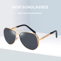 Nihaowholesale Wholesale Retro Oval Frame Metal Mirror Legs Sunglasses main image 3
