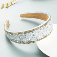 Wholesale Jewelry Baroque Flash Diamond Wide-brimmed Headband Nihaowholesale main image 3