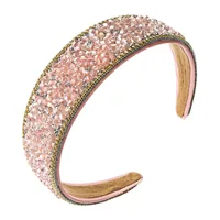 Wholesale Jewelry Baroque Flash Diamond Wide-brimmed Headband Nihaowholesale main image 5