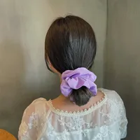 Wholesale Jewelry Chiffon Solid Color Hair Scrunchies Nihaowholesale main image 2