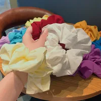 Wholesale Jewelry Chiffon Solid Color Hair Scrunchies Nihaowholesale main image 4