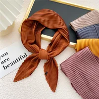 Nihaowholesale Wholesale Simple Fold Solid Color Small Square Scarf main image 2