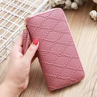 Nihaowholesale Wholesale Accessories Korean Solid Color Rhombus Embossed Wallet main image 2