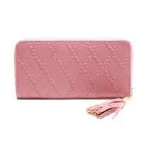 Nihaowholesale Wholesale Accessories Korean Solid Color Rhombus Embossed Wallet main image 5
