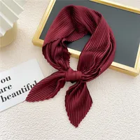 Nihaowholesale Wholesale Simple Fold Solid Color Small Square Scarf sku image 3