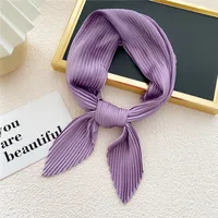 Nihaowholesale Wholesale Simple Fold Solid Color Small Square Scarf sku image 5