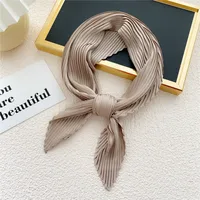 Nihaowholesale Wholesale Simple Fold Solid Color Small Square Scarf sku image 11