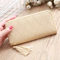Nihaowholesale Wholesale Accessories Korean Solid Color Rhombus Embossed Wallet sku image 7