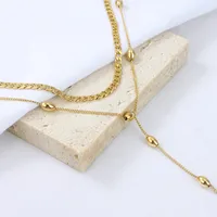 Wholesale Jewelry Geometric 304 Stainless Steel Patchwork Plating Necklace main image 2