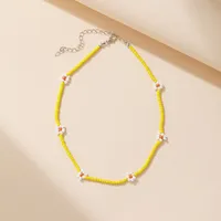 Simple Style Geometric Beaded Inlaid Pearls Women's Necklace main image 3