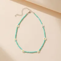 Simple Style Geometric Beaded Inlaid Pearls Women's Necklace main image 4
