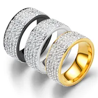 Wholesale Jewelry Fashion Geometric Stainless Steel Artificial Gemstones 18K Gold Plated Diamond Rings main image 2