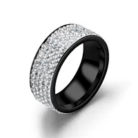 Wholesale Jewelry Fashion Geometric Stainless Steel Artificial Gemstones 18K Gold Plated Diamond Rings main image 6