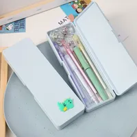 Cute Frosted Multifunctional Stationery Storage Case Wholesale Nihaowholesale main image 3