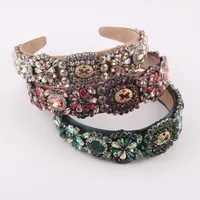 Wholesale Baroque Geometric Diamond Flower Headband Nihaowholesale main image 1
