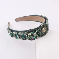 Wholesale Baroque Geometric Diamond Flower Headband Nihaowholesale main image 3