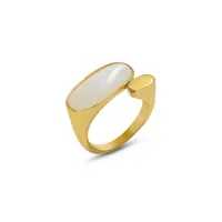 Wholesale Jewelry Fashion Geometric 304 Stainless Steel 18K Gold Plated Plating Inlaid Shell main image 5