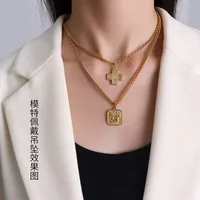 Wholesale Jewelry Fashion Geometric 304 Stainless Steel 18K Gold Plated Plating Necklace main image 3