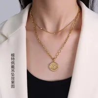 Wholesale Jewelry Fashion Geometric 304 Stainless Steel 18K Gold Plated Plating Necklace main image 4