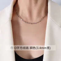 Wholesale Jewelry Fashion Geometric 304 Stainless Steel 18K Gold Plated Plating Necklace sku image 1