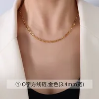 Wholesale Jewelry Fashion Geometric 304 Stainless Steel 18K Gold Plated Plating Necklace sku image 6