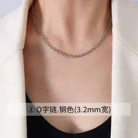 Wholesale Jewelry Fashion Geometric 304 Stainless Steel 18K Gold Plated Plating Necklace sku image 7