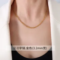 Wholesale Jewelry Fashion Geometric 304 Stainless Steel 18K Gold Plated Plating Necklace sku image 8