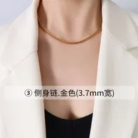 Wholesale Jewelry Fashion Geometric 304 Stainless Steel 18K Gold Plated Plating Necklace sku image 10
