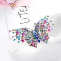 Wholesale New Retro Color Rhinestone Butterfly Brooch Nihaowholesale main image 4