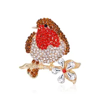 Wholesale Retro Alloy Diamond Colorful Bird Broochacrylic main image 2