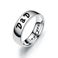 Wholesale Family Member Letters Stainless Steel Ring Nihaowholesale main image 2