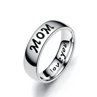 Wholesale Family Member Letters Stainless Steel Ring Nihaowholesale main image 3