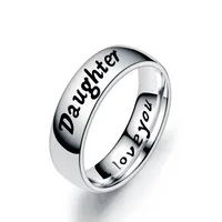 Wholesale Family Member Letters Stainless Steel Ring Nihaowholesale main image 5