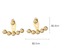 Fashion Heart Plating 304 Stainless Steel Titanium Steel No Inlaid 18K Gold Plated Earrings main image 3