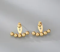 Fashion Heart Plating 304 Stainless Steel Titanium Steel No Inlaid 18K Gold Plated Earrings main image 5