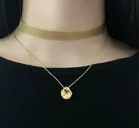 Wholesale Jewelry Heart 304 Stainless Steel Titanium Steel 18K Gold Plated Inlaid Gold Necklace main image 3