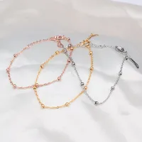 Heart 304 Stainless Steel Titanium Steel 18K Gold Plated Rose Gold Plated No Inlaid Anklet In Bulk main image 2