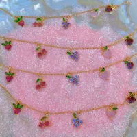 Wholesale Jewelry Color Zirconium Cherry Peach Tropical Fruit Bracelet Nihaowholesale main image 4