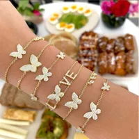 Lady Butterfly Copper Inlay Zircon Women's Necklace main image 3