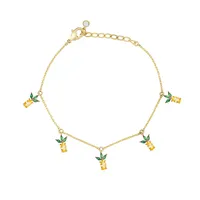 Wholesale Jewelry Color Zirconium Cherry Peach Tropical Fruit Bracelet Nihaowholesale sku image 5