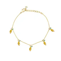 Wholesale Jewelry Color Zirconium Cherry Peach Tropical Fruit Bracelet Nihaowholesale sku image 7