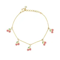 Wholesale Jewelry Color Zirconium Cherry Peach Tropical Fruit Bracelet Nihaowholesale sku image 6