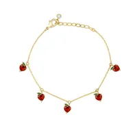 Wholesale Jewelry Color Zirconium Cherry Peach Tropical Fruit Bracelet Nihaowholesale sku image 8