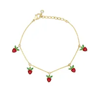 Wholesale Jewelry Color Zirconium Cherry Peach Tropical Fruit Bracelet Nihaowholesale sku image 4