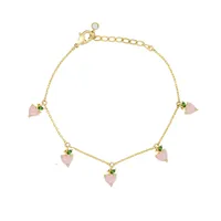 Wholesale Jewelry Color Zirconium Cherry Peach Tropical Fruit Bracelet Nihaowholesale sku image 10