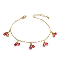 Wholesale Jewelry Color Zirconium Cherry Peach Tropical Fruit Bracelet Nihaowholesale sku image 12